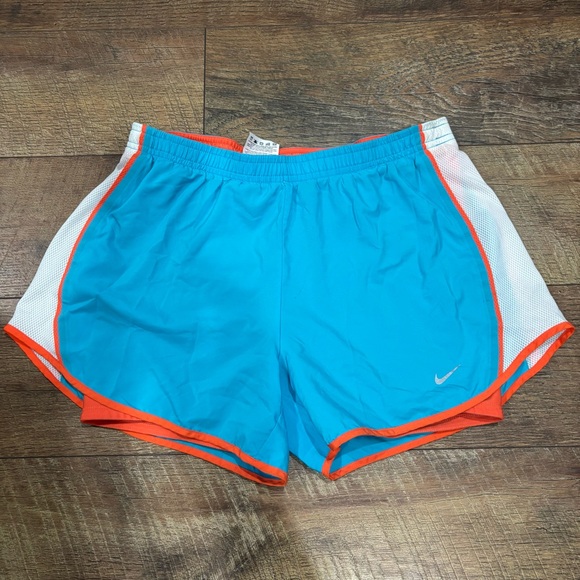 Blue and Orange Niki Dri-fit Athletic Shorts with Built In Shorts - Picture 2 of 7